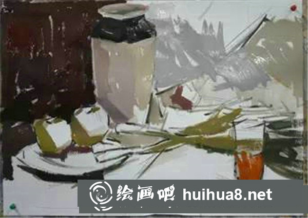 簡單水粉畫靜物