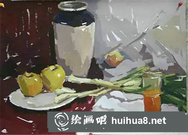 簡單水粉畫靜物