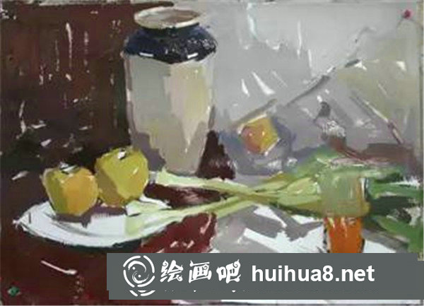 簡單水粉畫靜物