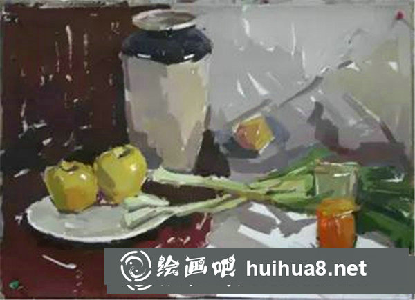 簡單水粉畫靜物