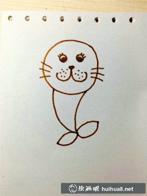 小海豹兒童畫教程
