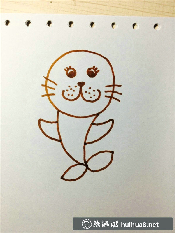 小海豹兒童畫教程