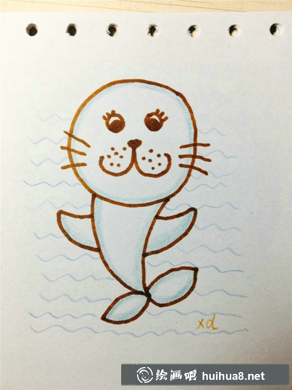 小海豹兒童畫教程