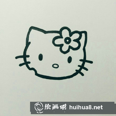 怎樣畫Hellokitty?Hellokitty兒童畫教程