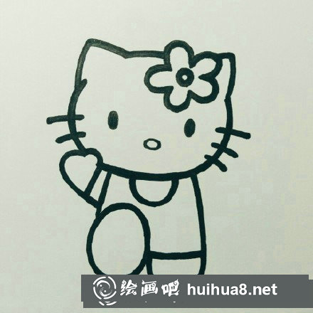 怎樣畫Hellokitty?Hellokitty兒童畫教程