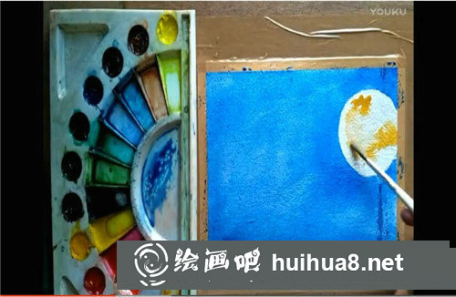 樹怎么畫?月空下的樹木油畫視頻教程