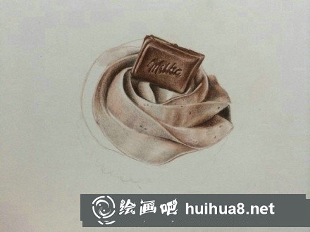 紙杯蛋糕彩鉛畫教程