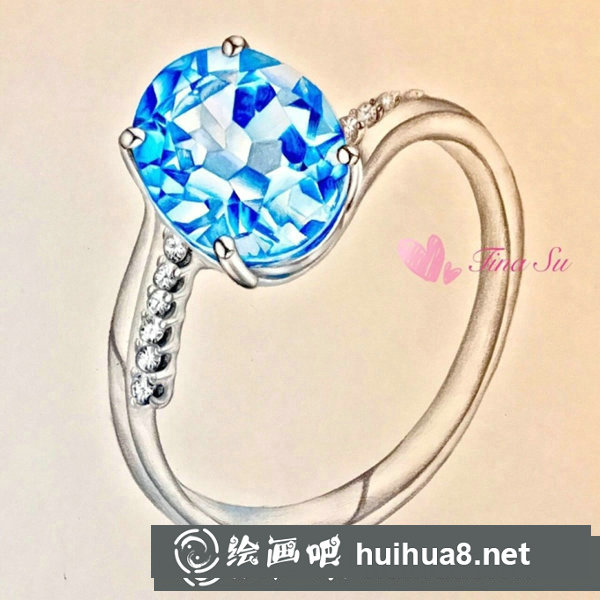 彩鉛畫鉆戒教程