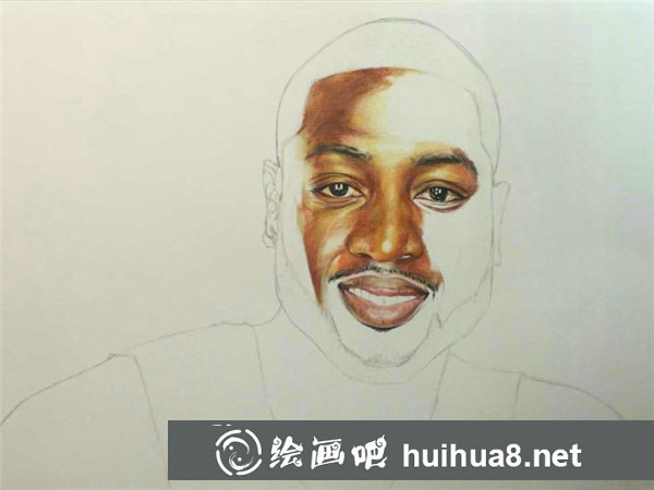 籃球明星德維恩·韋德彩鉛畫教程