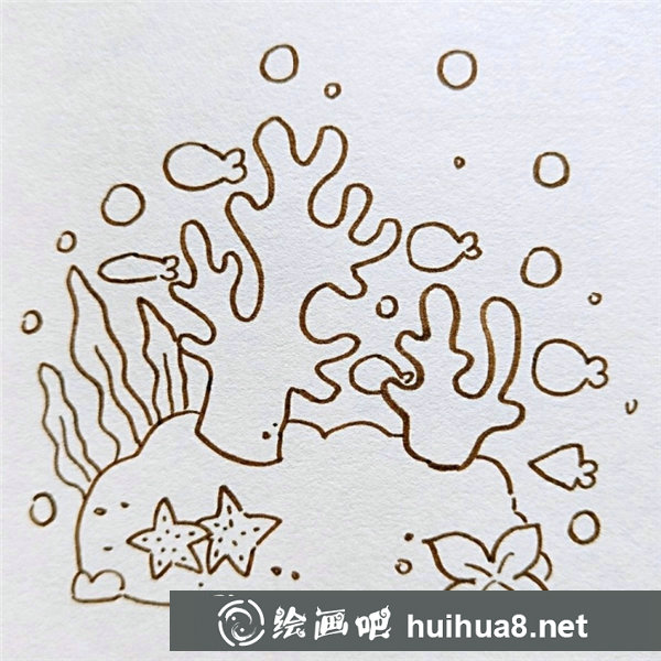 珊瑚兒童畫教程