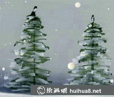 丙烯畫樹木畫法
