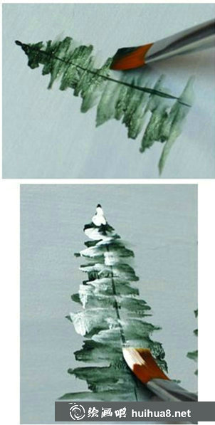 丙烯畫樹木畫法