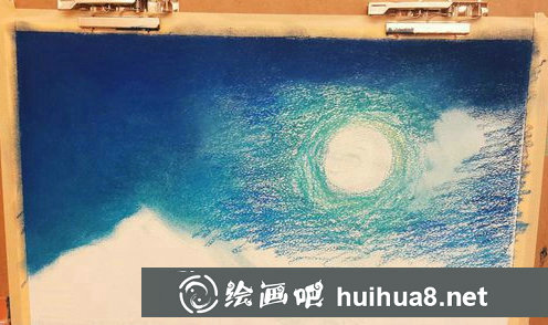 簡單的風景色粉畫法