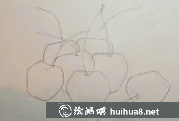 油畫棒畫櫻桃步驟