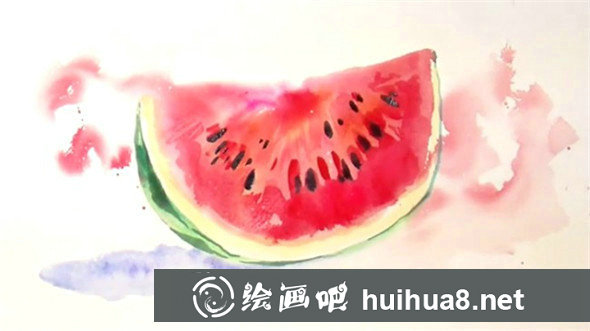 水彩畫入門：簡單好看的西瓜水彩畫畫法