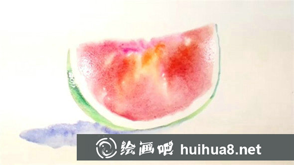 水彩畫入門：簡單好看的西瓜水彩畫畫法