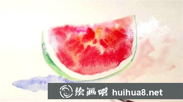 水彩畫入門：簡單好看的西瓜水彩畫畫法
