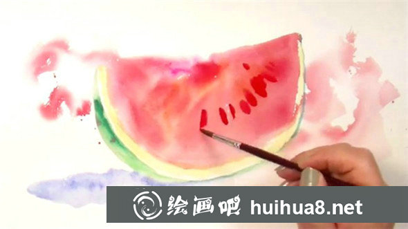水彩畫入門：簡單好看的西瓜水彩畫畫法
