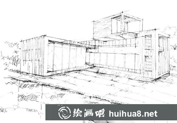 現(xiàn)代建筑速寫步驟教程