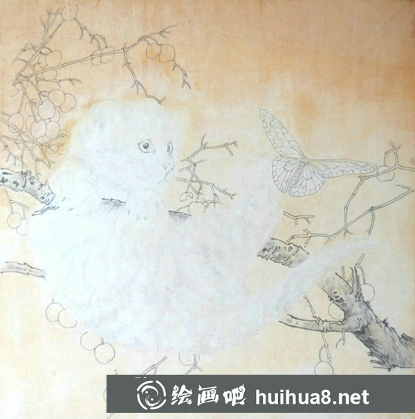 工筆貓畫法步驟圖