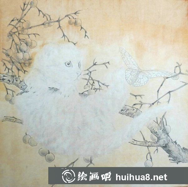 工筆貓畫法步驟圖