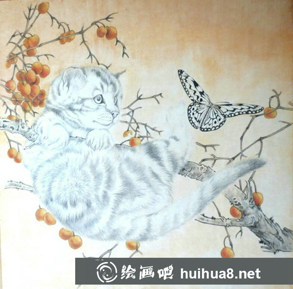 工筆貓畫法步驟圖