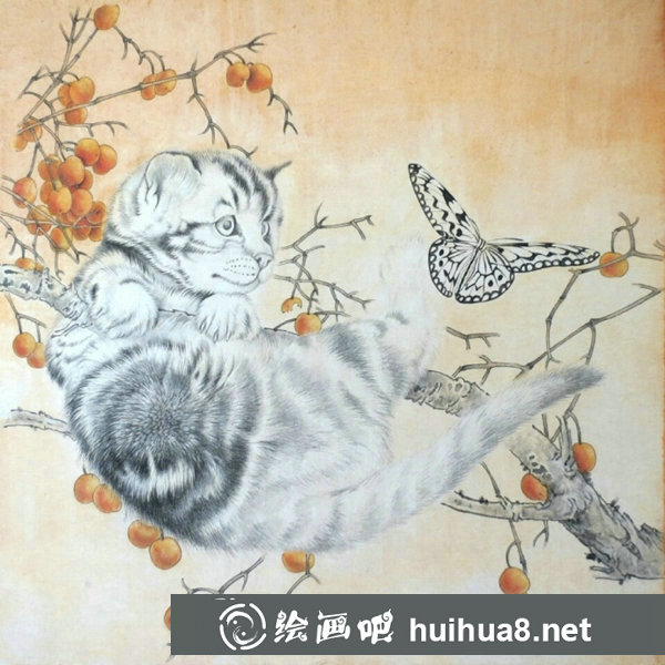 工筆貓畫法步驟圖