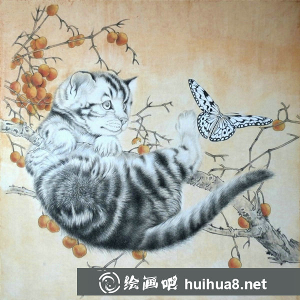 工筆貓畫法步驟圖