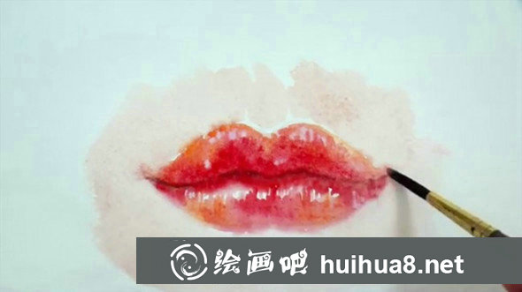 浪漫櫻花水彩畫成品