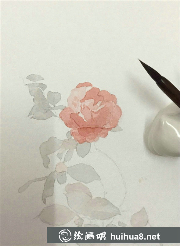 水彩畫(huà)向日葵花瓣描繪步驟