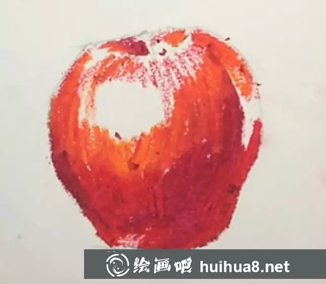 油畫棒畫蘋果