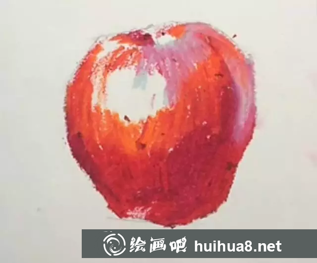 油畫棒畫蘋果