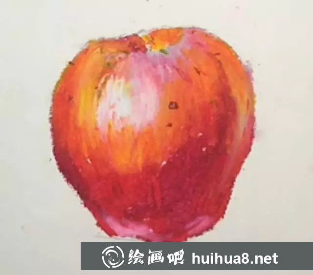 油畫棒畫蘋果
