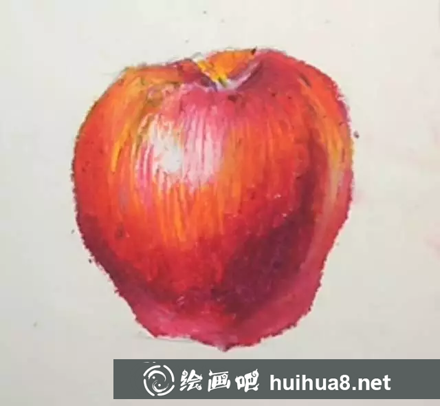 油畫棒畫蘋果