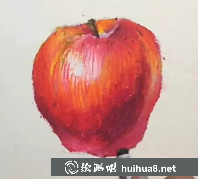 油畫棒畫蘋果