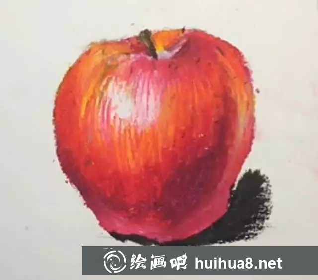 油畫棒畫蘋果