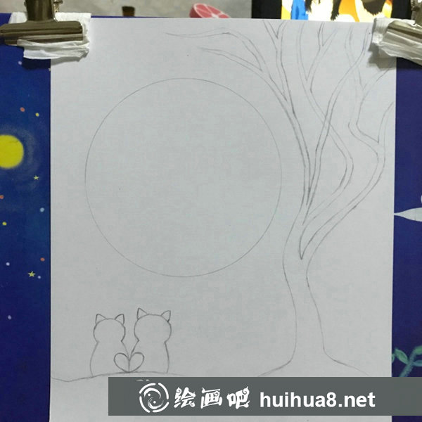 簡單色粉風(fēng)景畫步驟教程