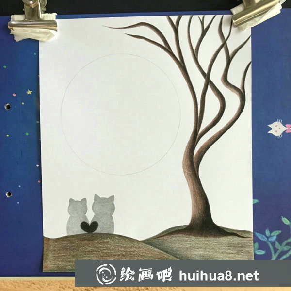 簡單色粉風(fēng)景畫步驟教程