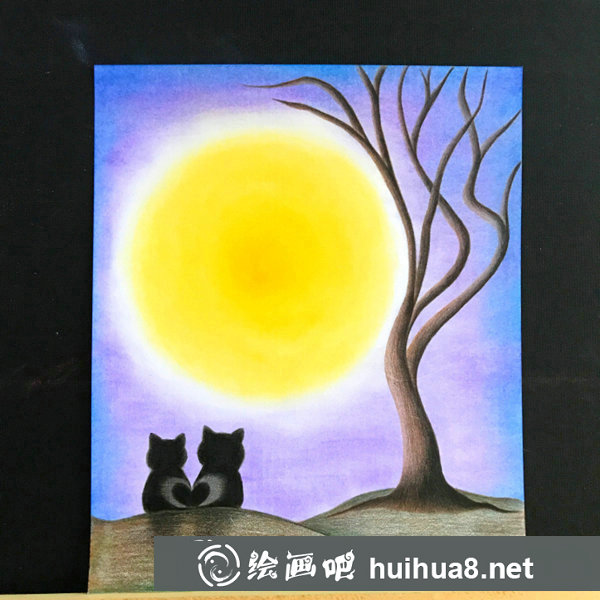 簡單色粉風(fēng)景畫步驟教程