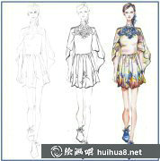 服裝插畫教程馬克筆步驟圖