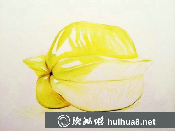 彩鉛畫楊桃步驟圖