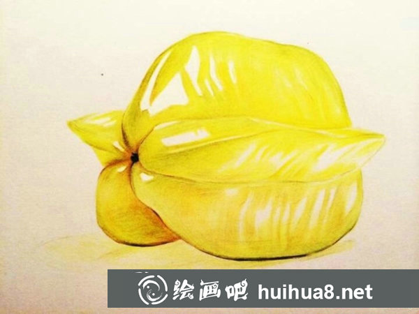 彩鉛畫楊桃步驟圖