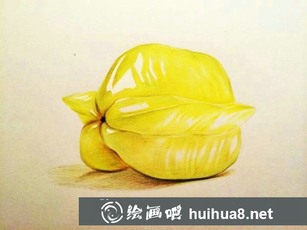 彩鉛畫楊桃教程