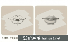 CG插畫入門教程：人物五官嘴唇繪制技巧