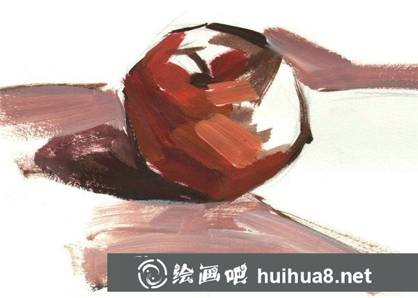 水粉畫(huà)蘋(píng)果的步驟