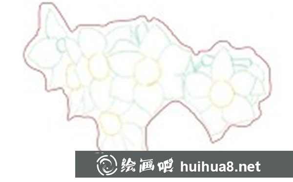 彩鉛畫水仙花的畫法