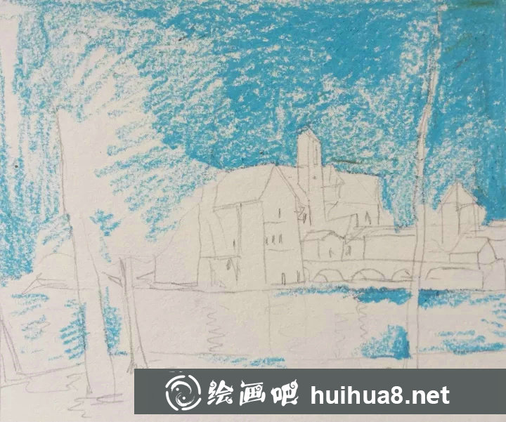 簡(jiǎn)易油畫(huà)棒風(fēng)景畫(huà)教程