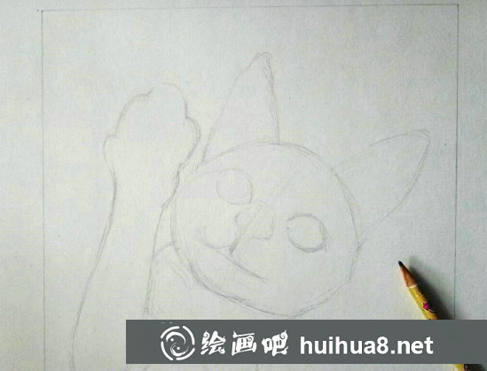 彩鉛畫(huà)貓咪手繪教程