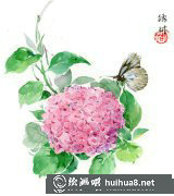 水彩繡球花教程步驟圖解