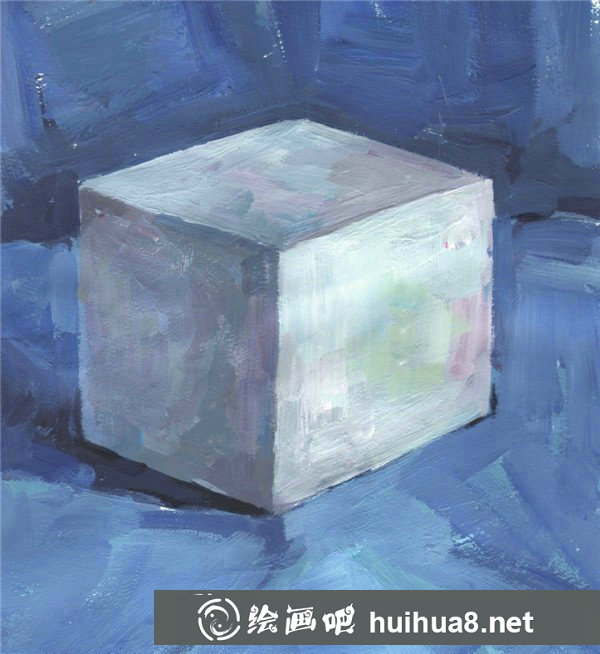 水粉畫正方體的步驟